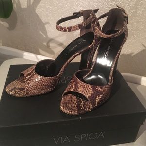 Via Spiga Python Heels